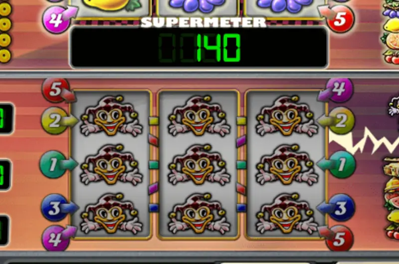 Mega Joker Supermeter activation screen with Supermeter balance displayed